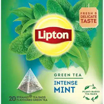 Albert Heijn Lipton Intense mint green tea aanbieding