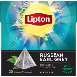 Albert Heijn Lipton Russian earl grey black tea lemon aanbieding