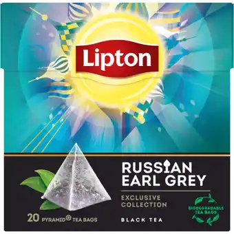 Albert Heijn Lipton Russian earl grey black tea lemon aanbieding