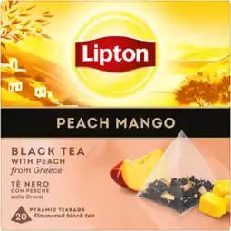 Albert Heijn Lipton Peach & mango black tea aanbieding