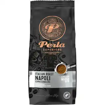 Albert Heijn Perla Superiore Italian roast Napoli espressomaling aanbieding