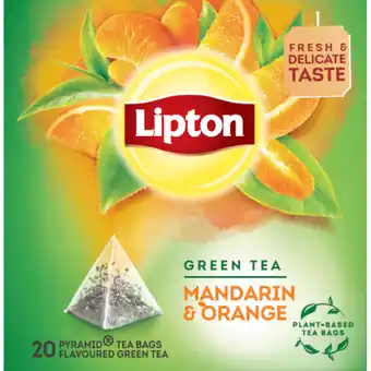Albert Heijn Lipton Green tea mandarin & orange aanbieding