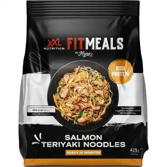 Albert Heijn Fitmeals XXL nutrition salmon teriyaki noodles aanbieding