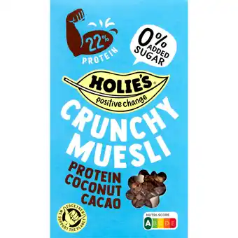 Albert Heijn Holie's Crunchy muesli protein coconut cacao aanbieding