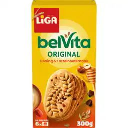 Albert Heijn Liga Belvita honing & hazelnoot koekjes aanbieding