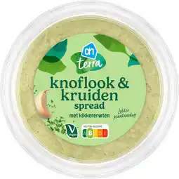 Albert Heijn AH Terra Plantaardig knoflook & kruiden spread aanbieding