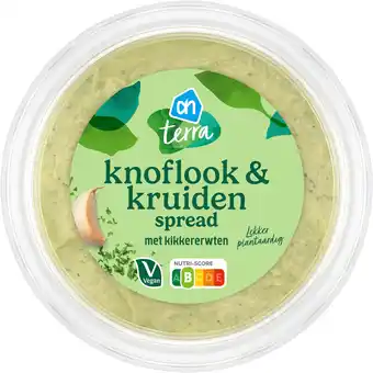 Albert Heijn AH Terra Plantaardig knoflook & kruiden spread aanbieding