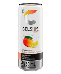 Albert Heijn Celsius Sparkling mango lemonade flavour aanbieding