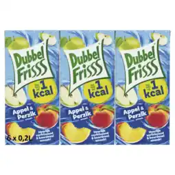 Albert Heijn DubbelFrisss Appel & perzik 6-pack aanbieding