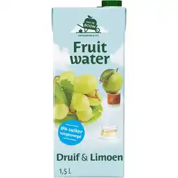 Albert Heijn Van de Boom Fruitwater druif & limoen aanbieding