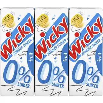 Albert Heijn Wicky Fruit 0% suiker 6-pack aanbieding