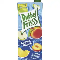 Albert Heijn DubbelFrisss Appel & perzik aanbieding