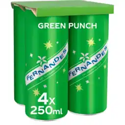 Albert Heijn Fernandes Green punch 4-pack aanbieding