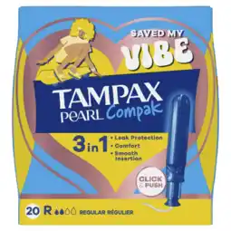 Albert Heijn Tampax Tampons compak pearl regular aanbieding
