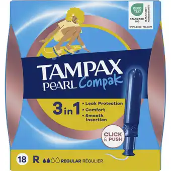 Albert Heijn Tampax Tampons compak pearl regular aanbieding