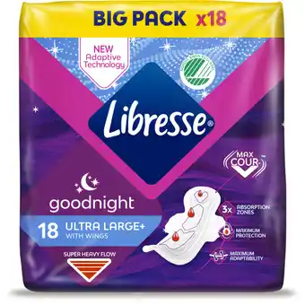 Albert Heijn Libresse Goodnight ultra large+ wings bigpack aanbieding