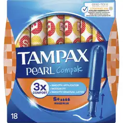 Albert Heijn Tampax compak pearl super plus SP X18 aanbieding