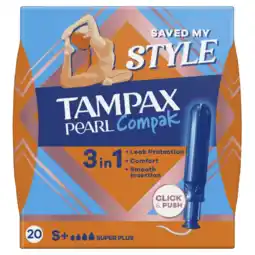 Albert Heijn Tampax compak pearl super plus SP X18 aanbieding