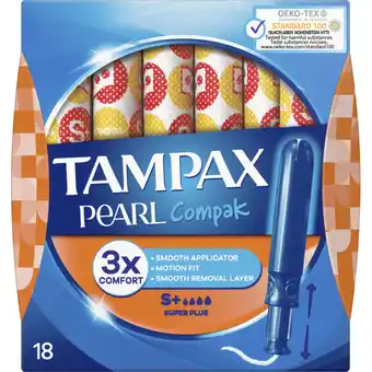 Albert Heijn Tampax compak pearl super plus SP X18 aanbieding