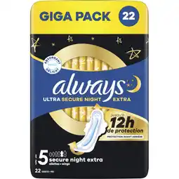 Albert Heijn Always Ultra secure night extra wings giga pack aanbieding