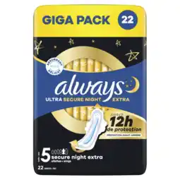 Albert Heijn Always Ultra secure night extra wings giga pack aanbieding