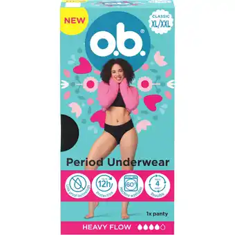 Albert Heijn o.b. Menstruatie ondergoed maat XL/XXL aanbieding