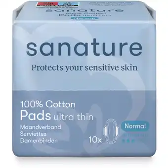 Albert Heijn Sanature Katoenen maandverband normaal aanbieding