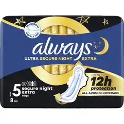 Albert Heijn Always Ultra secure night extra maandverband aanbieding