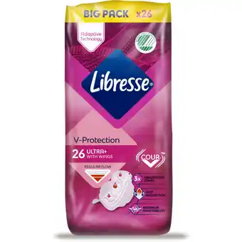 Albert Heijn Libresse Ultra+ wings maandverband big pack aanbieding