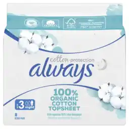 Albert Heijn Always Organic cotton night maandverband aanbieding