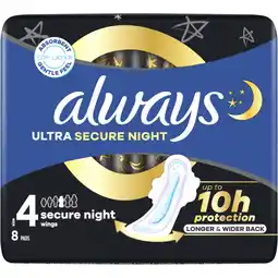 Albert Heijn Always Ultra secure night wings maandverband aanbieding