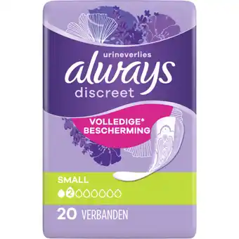 Albert Heijn Always Discreet incontinentieverband small aanbieding