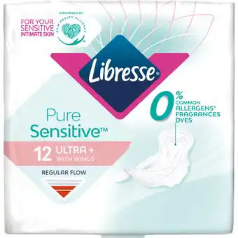 Albert Heijn Libresse Pure sensitive ultra+ wings maandverband aanbieding