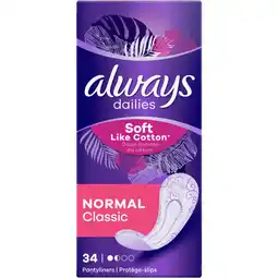 Albert Heijn Always Daily soft cotton normal inlegkruisjes aanbieding