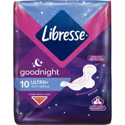 Albert Heijn Libresse Goodnight ultra+ wings maandverband aanbieding