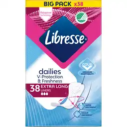 Albert Heijn Libresse Dailies extra long inlegkruisjes bigpack aanbieding
