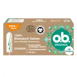 Albert Heijn o.b. Organic cotton tampons super aanbieding