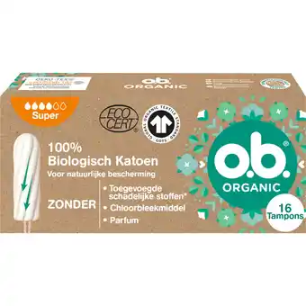 Albert Heijn o.b. Organic cotton tampons super aanbieding