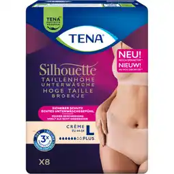 Albert Heijn Tena Silhouette plus high waist crème L aanbieding