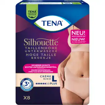 Albert Heijn Tena Silhouette plus high waist crème L aanbieding