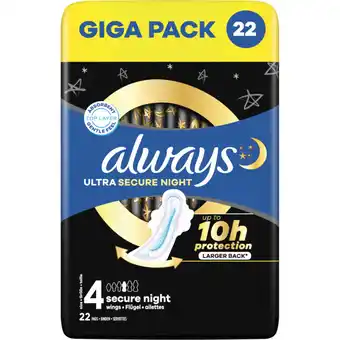 Albert Heijn Always Ultra secure night wings giga pack aanbieding