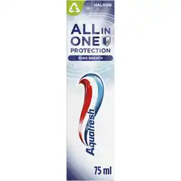 Albert Heijn Aquafresh All-in-one protection pure breath aanbieding