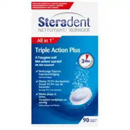 Albert Heijn Steradent Kunstgebit reiniger triple action plus aanbieding