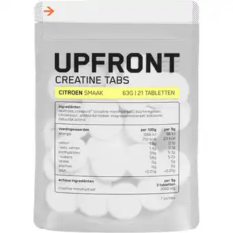 Albert Heijn Upfront Creatine tabs citroen aanbieding