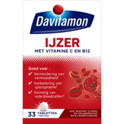 Albert Heijn Davitamon IJzer met vitamine C en B12 aanbieding
