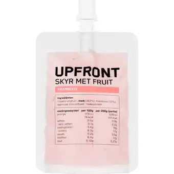 Albert Heijn Upfront Skyr met fruit framboos aanbieding