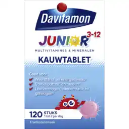 Albert Heijn Davitamon Junior multivitamines framboos 3-12 jaar aanbieding