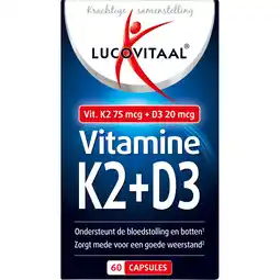 Albert Heijn Lucovitaal K2 + D3 vitamine capsules aanbieding