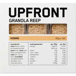 Albert Heijn Upfront Granola reep honing smaak aanbieding