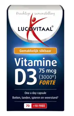 Albert Heijn Lucovitaal D3 75mcg forte vitamine capsules aanbieding